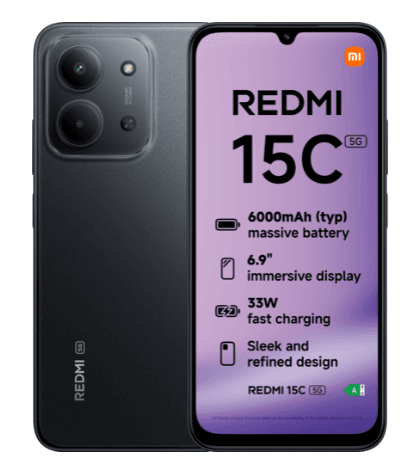 Xiaomi redmi 15c 5g 256gb noir