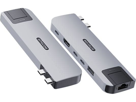 Sitecom MacBook air mp hub 6 in 2 silver