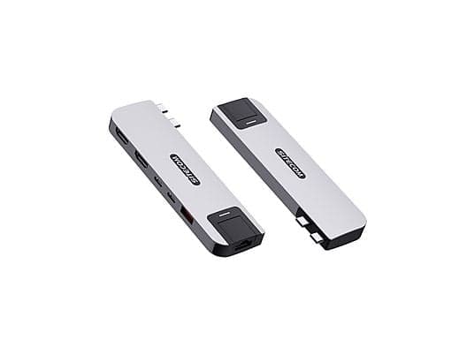 Sitecom MacBook pro mp hub 6 in 2 silver
