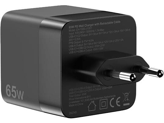 Sitecom 65w pd wall charger with 0,80M