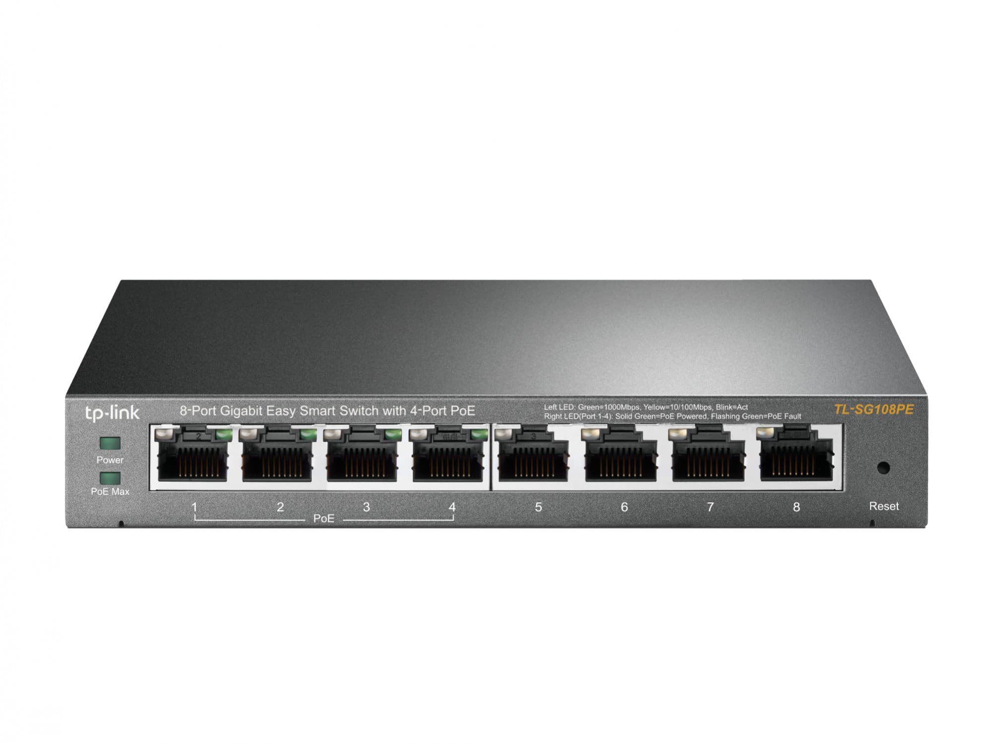 Tp-link tl-sg108pe 8p gb switch 4p poe+