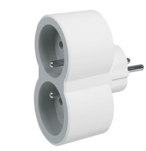 Legrand fiche domino blanc-gris