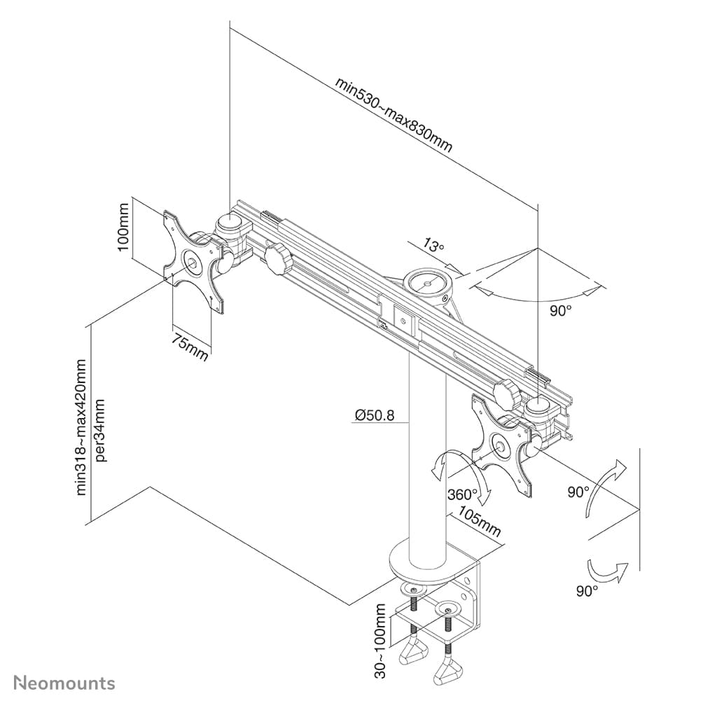 Newstar desk mount FPMAD700D