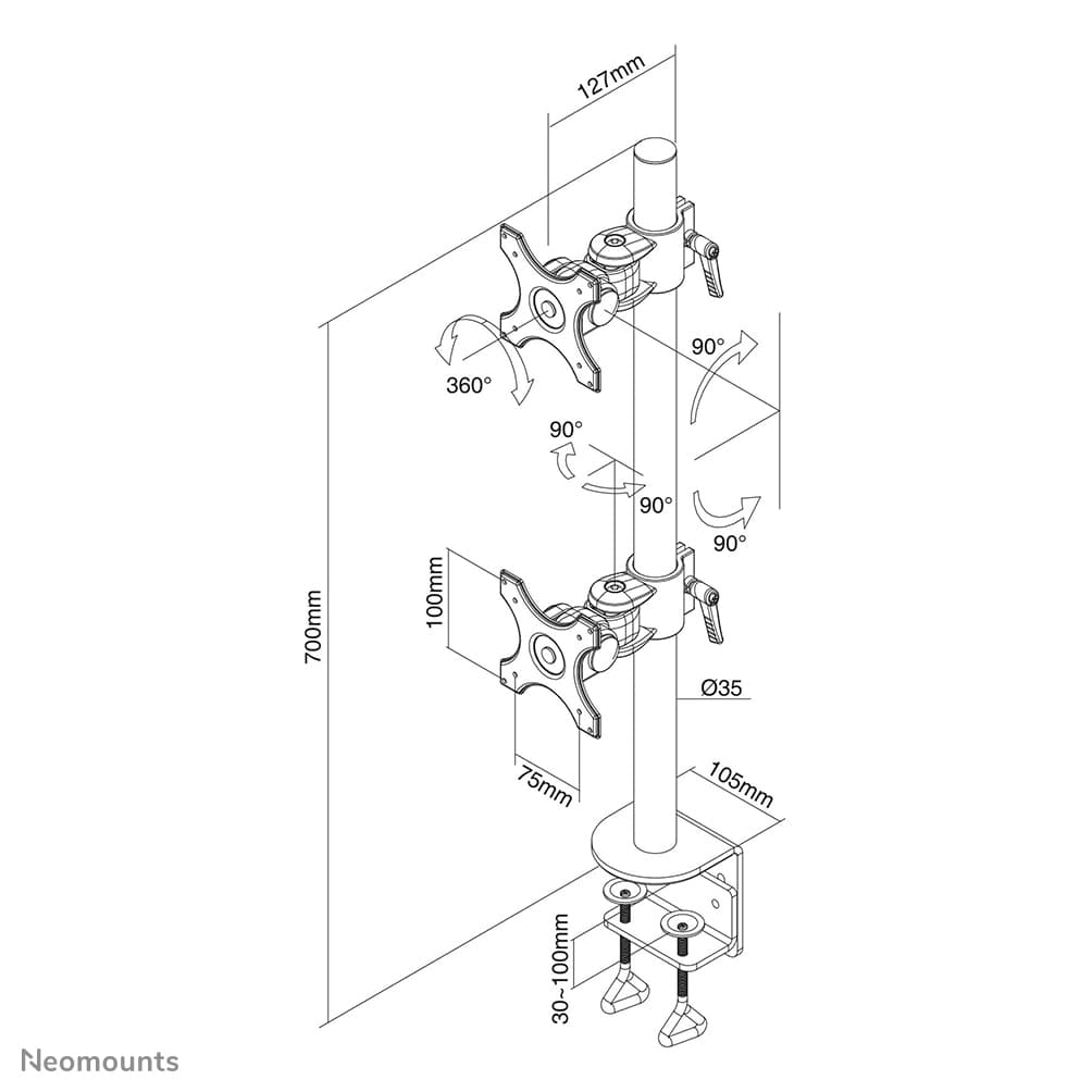 Newstar desk mount FPMAD700DV