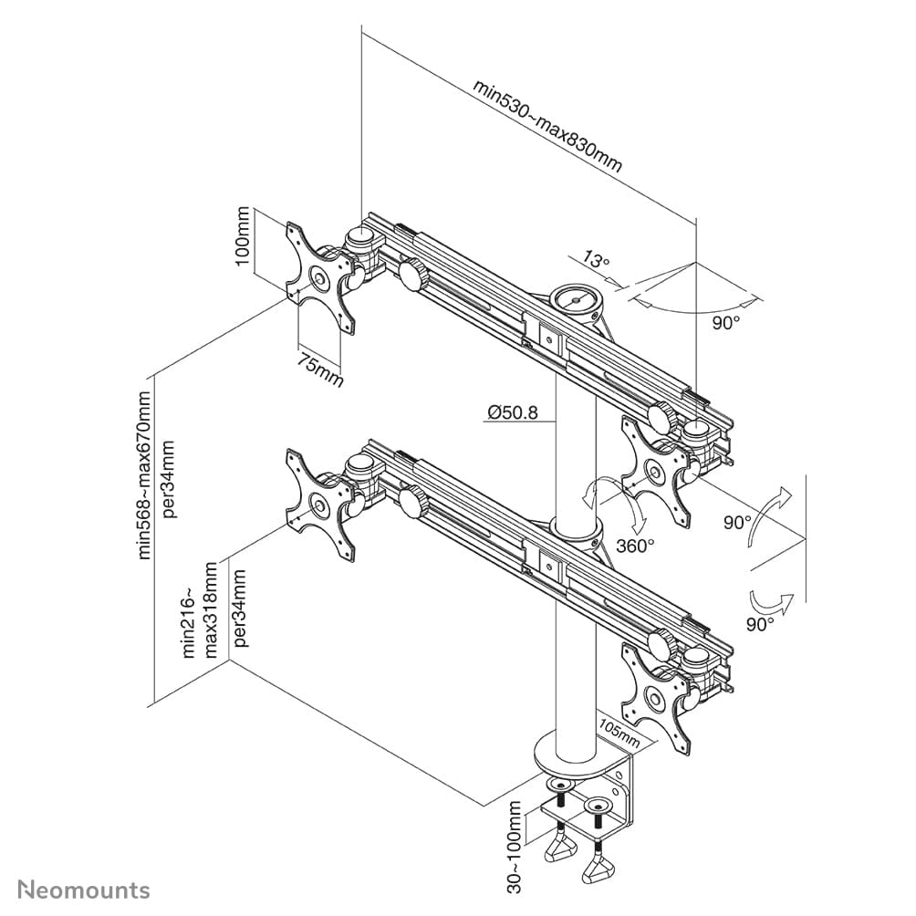 Newstar desk mount FPMAD700D4
