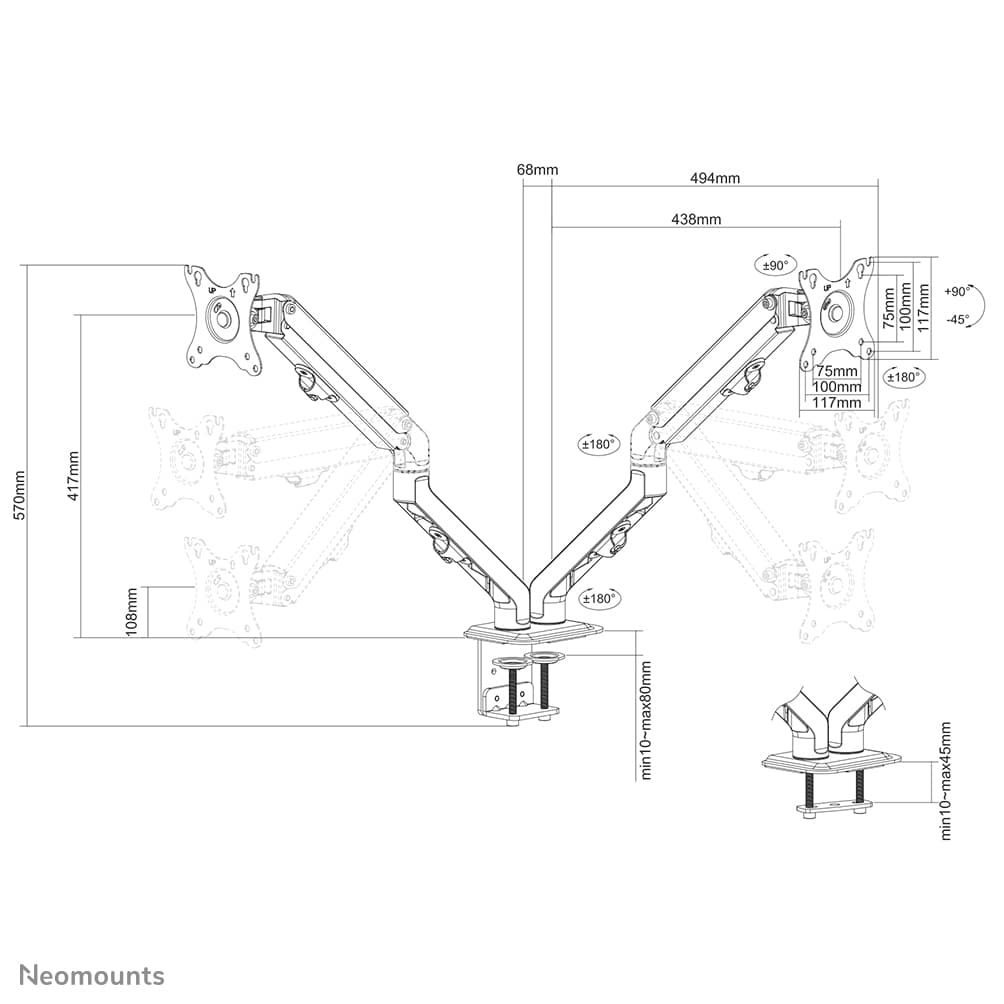 Neomounts by newstar mount FPMAD650DBLK