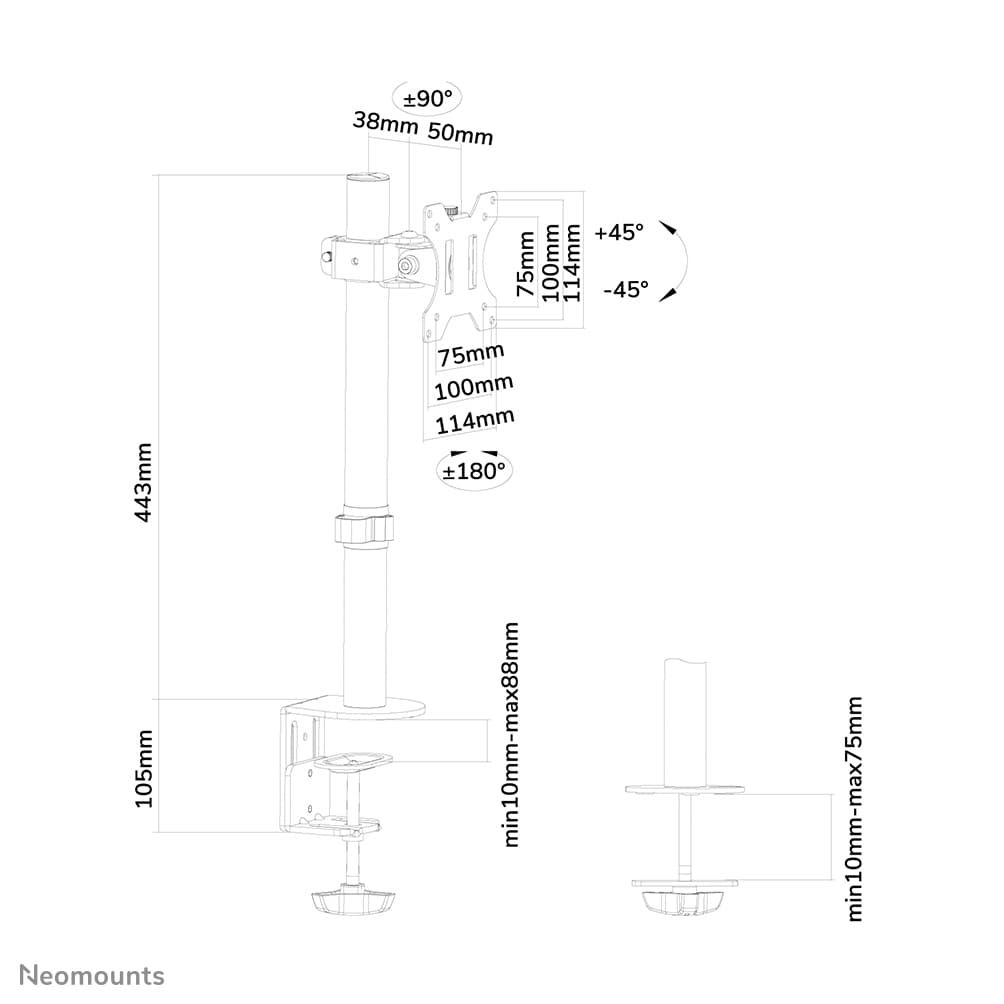 Neomounts by newstar flat screen desk mo