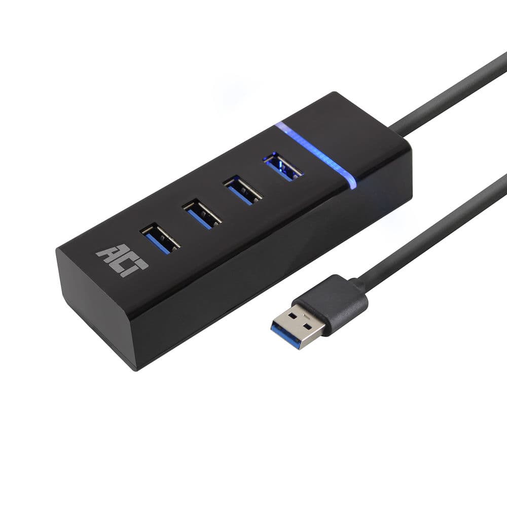 Act usb hub 3.2, 4x usb-a ports, black