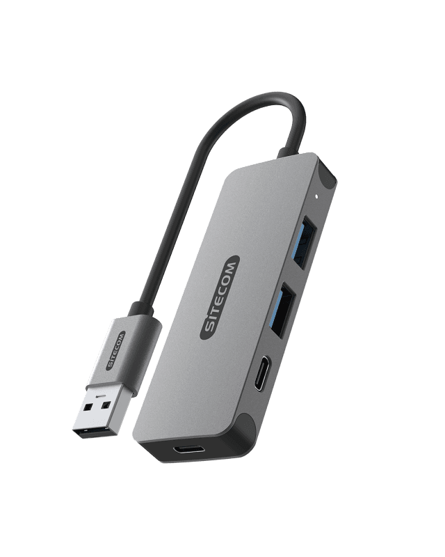 Sitecom usb-a to 2x usb-a + 2x usb-c hub