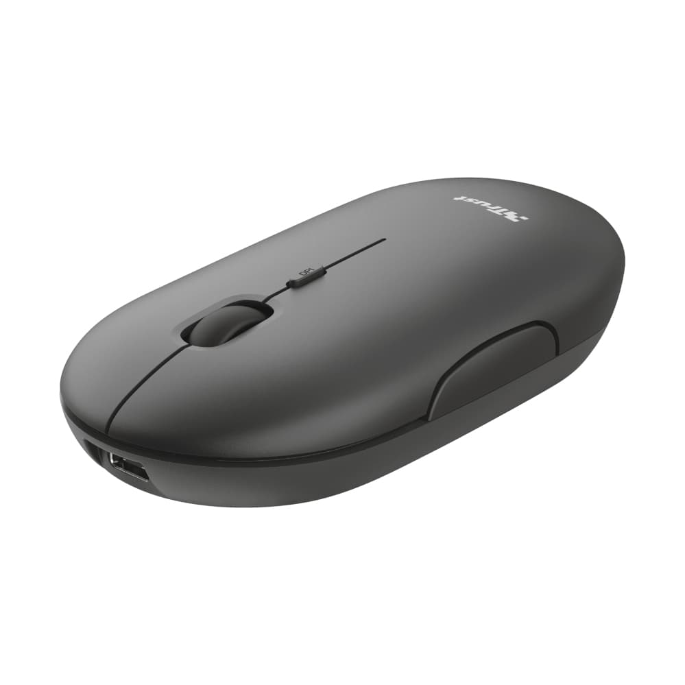 Trust puck wrl rchrgable mouse blk