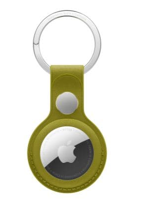 Apple airtag finewoven key ring chartreu