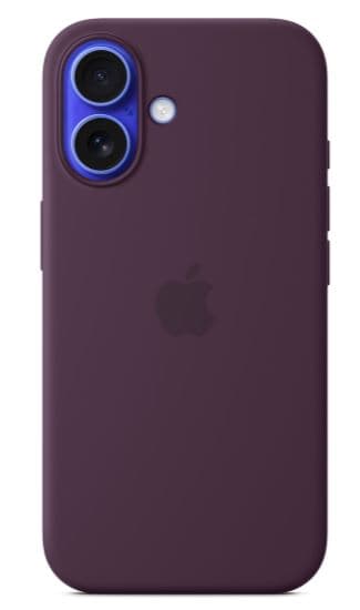 Apple iPhone 16 silicone case mag plum