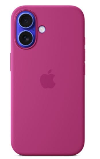 Apple iPhone 16 silicone case mag fuchsi