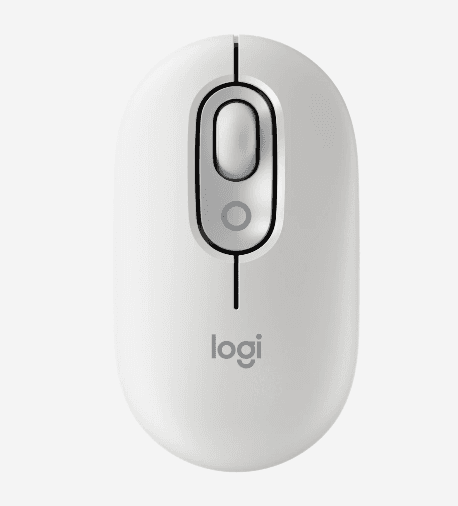 Logitech pop mouse with emoji off-white