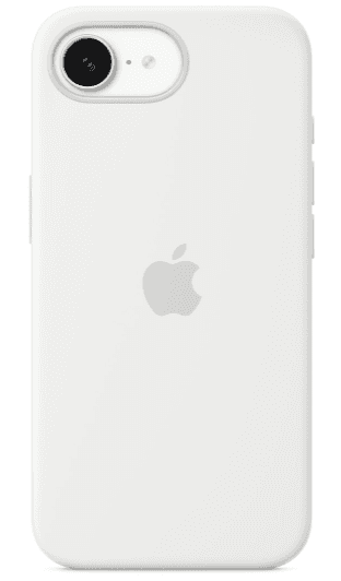 Apple iPhone 16e silicone case white