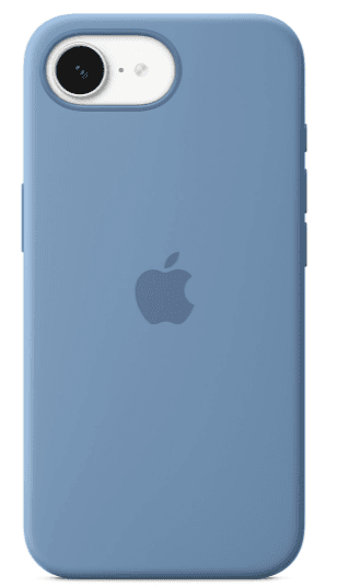 Apple iPhone 16e silicone case blue