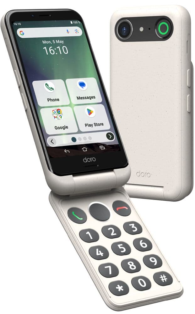 Doro aurora a20 smartflipphone bone whit