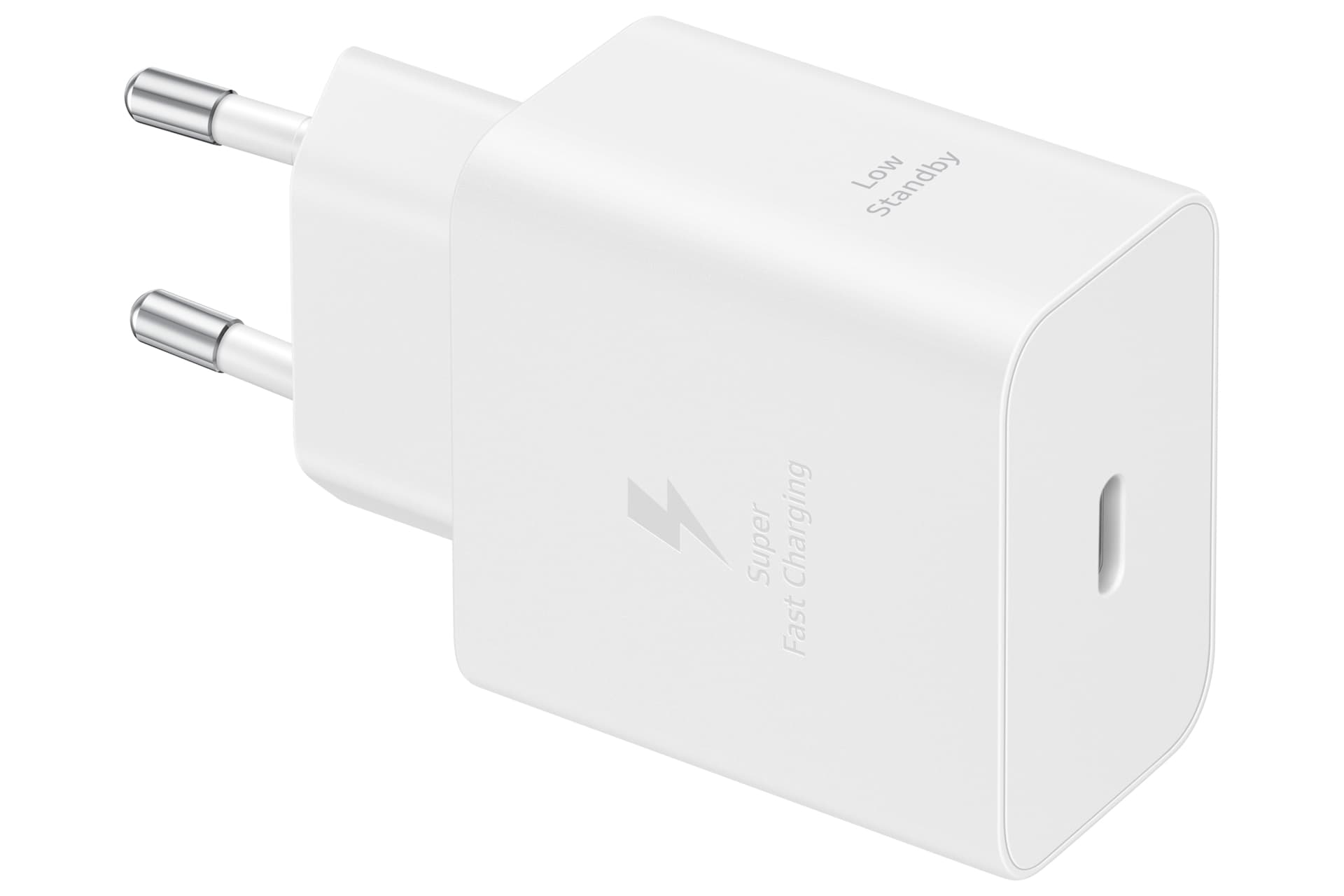 Samsung 45w power adapter w/o cable whit — vue 1