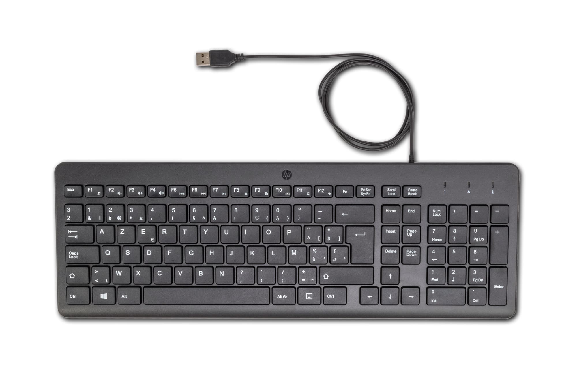 HP 150 wired keyboard azerty — vue 1
