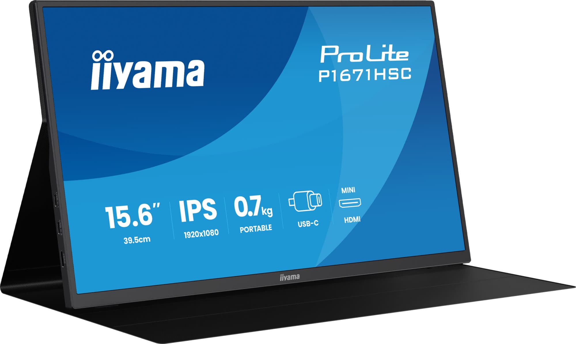 Iiyama prolite p1671hsc-b1 moniteur — vue 1