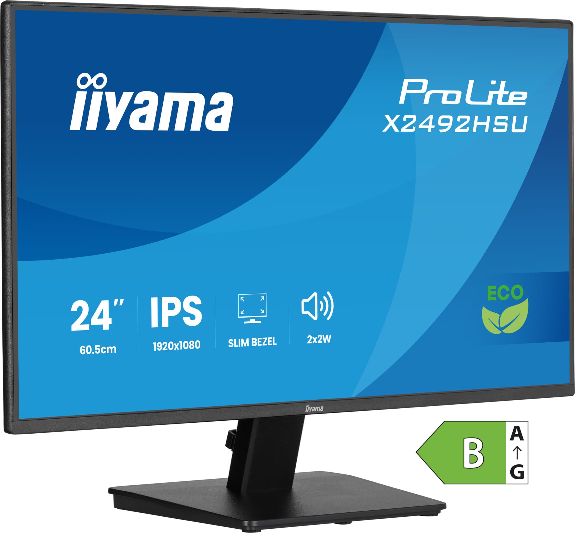 Iiyama prolite x2492hsu-b1 moniteur — vue 1