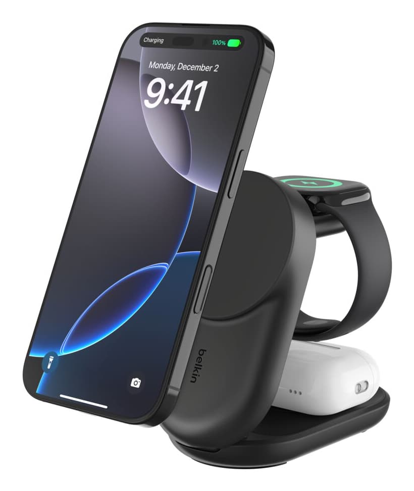 Belkin ultracharge 25w qi2 3in1 magnetic — vue 1