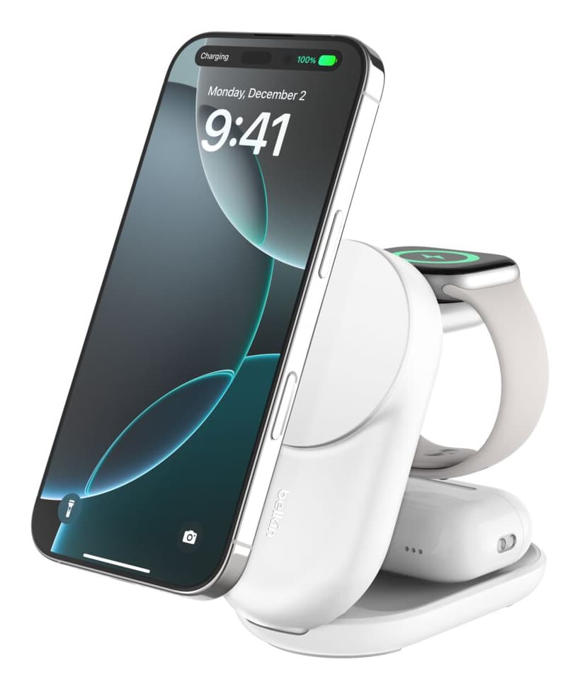 Belkin ultracharge 25w qi2 3in1 magnetic — vue 1