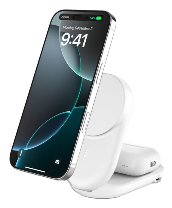 Belkin ultracharge 25w qi2 2in1 magnetic — vue 1