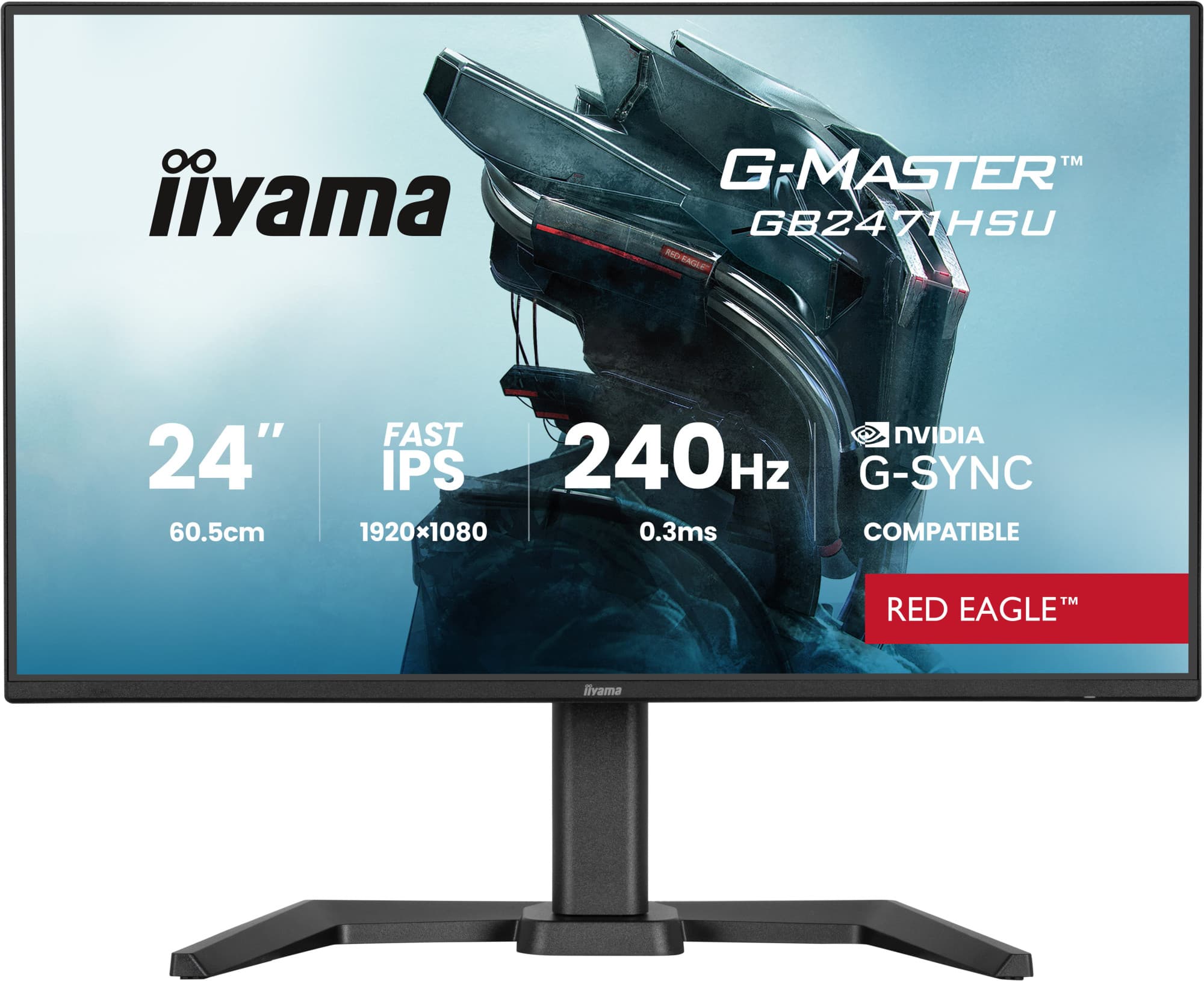 Iiyama g-master gb2471hsu-b1 moniteur — vue 1