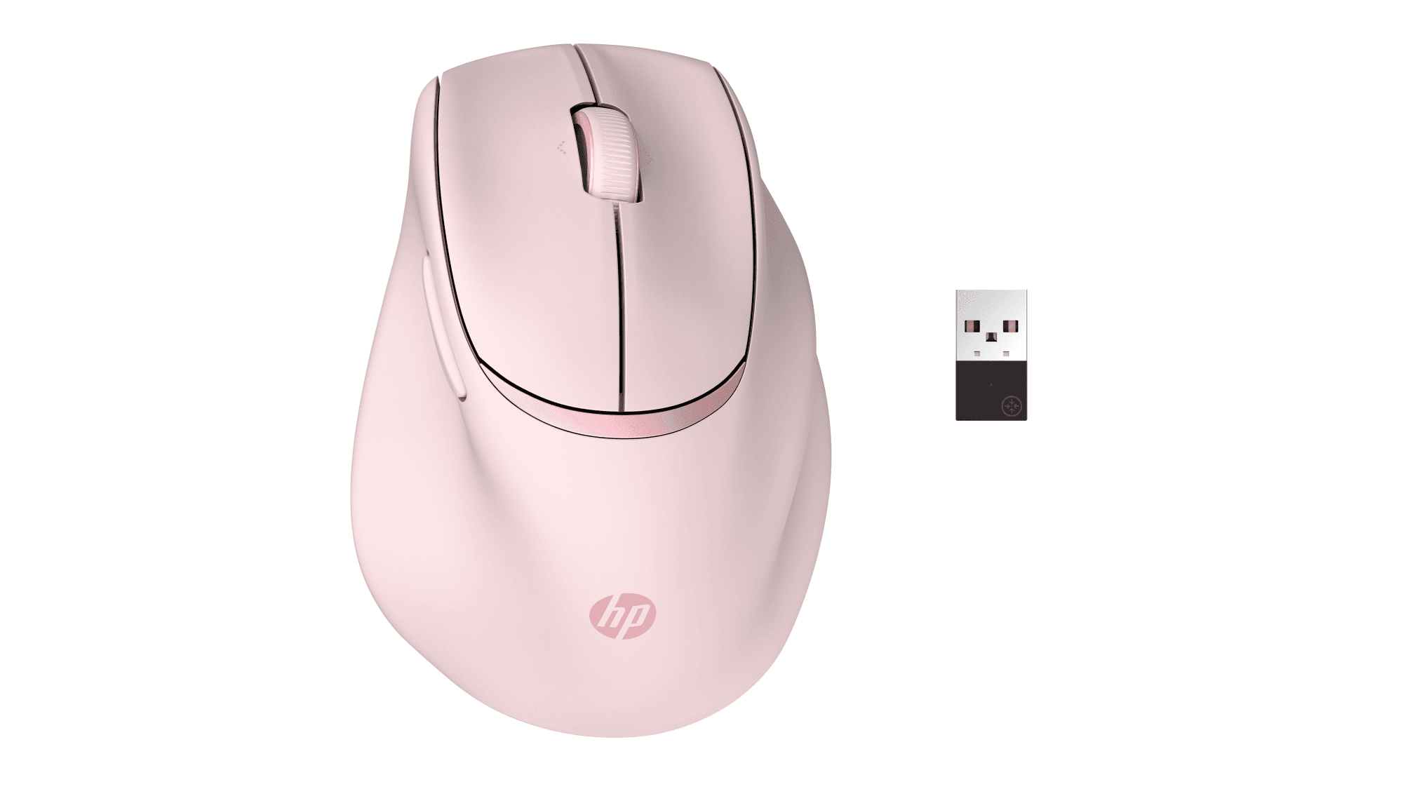 HP tilt ergonomic pink mouse 720m euro — vue 1