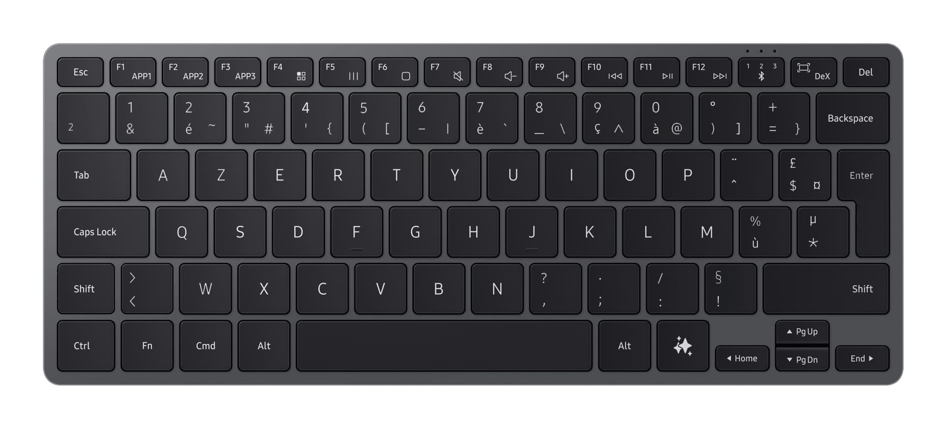 Samsung smart keyboard dark gray — vue 1