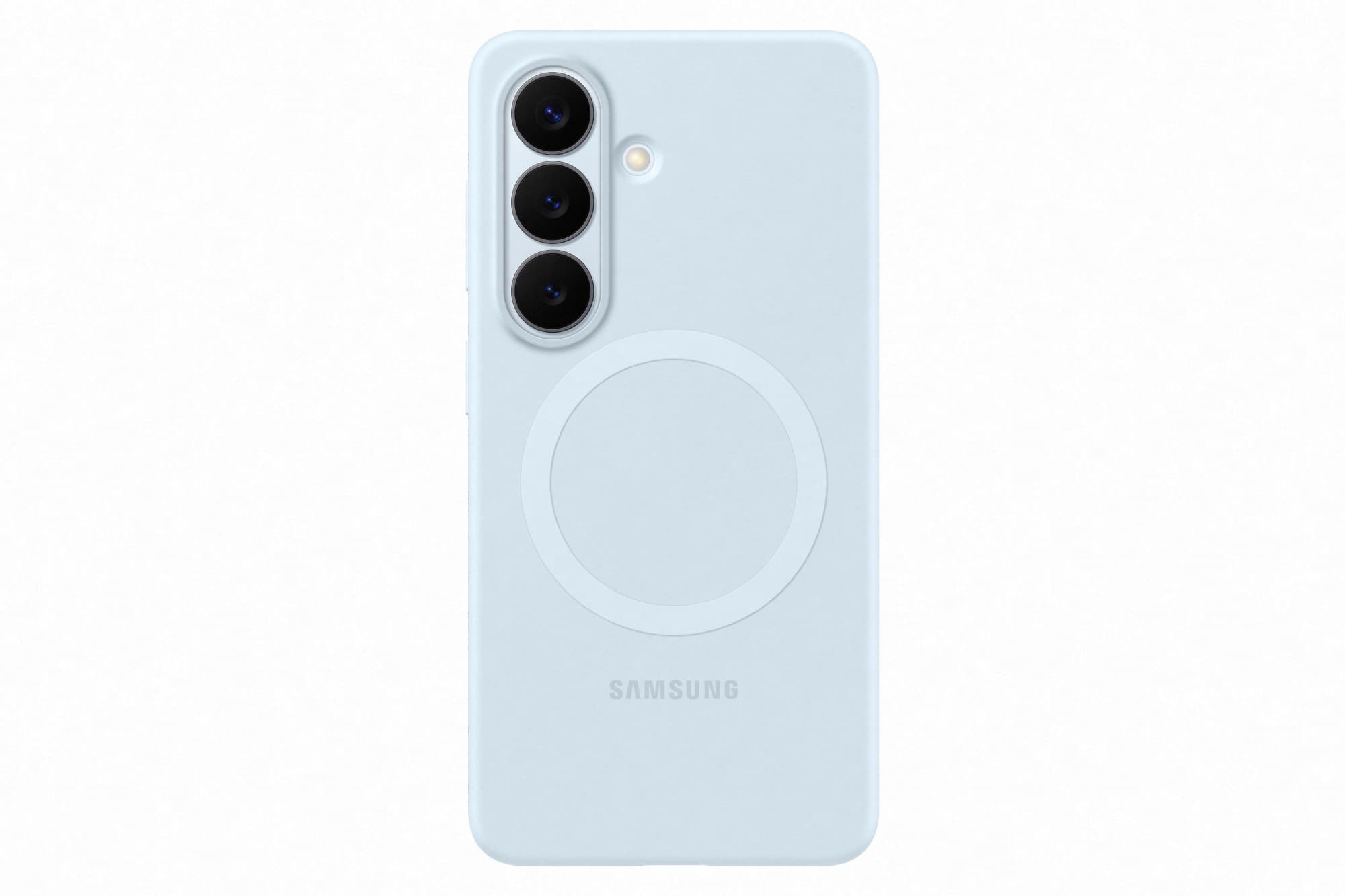 Samsung silicone magnet case s26 blue — vue 1