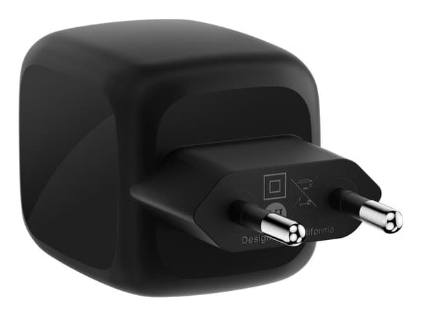 Belkin 67w dual usb-c wall charger black — vue 1