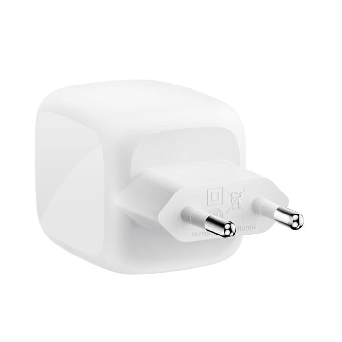 Belkin 67w dual usb-c wall charger white — vue 1