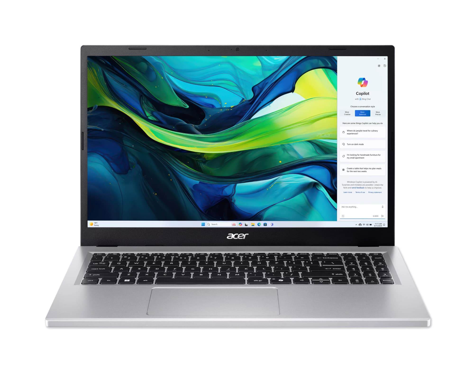 Acer aspire go 15 AG15-41P-R3TN — vue 1