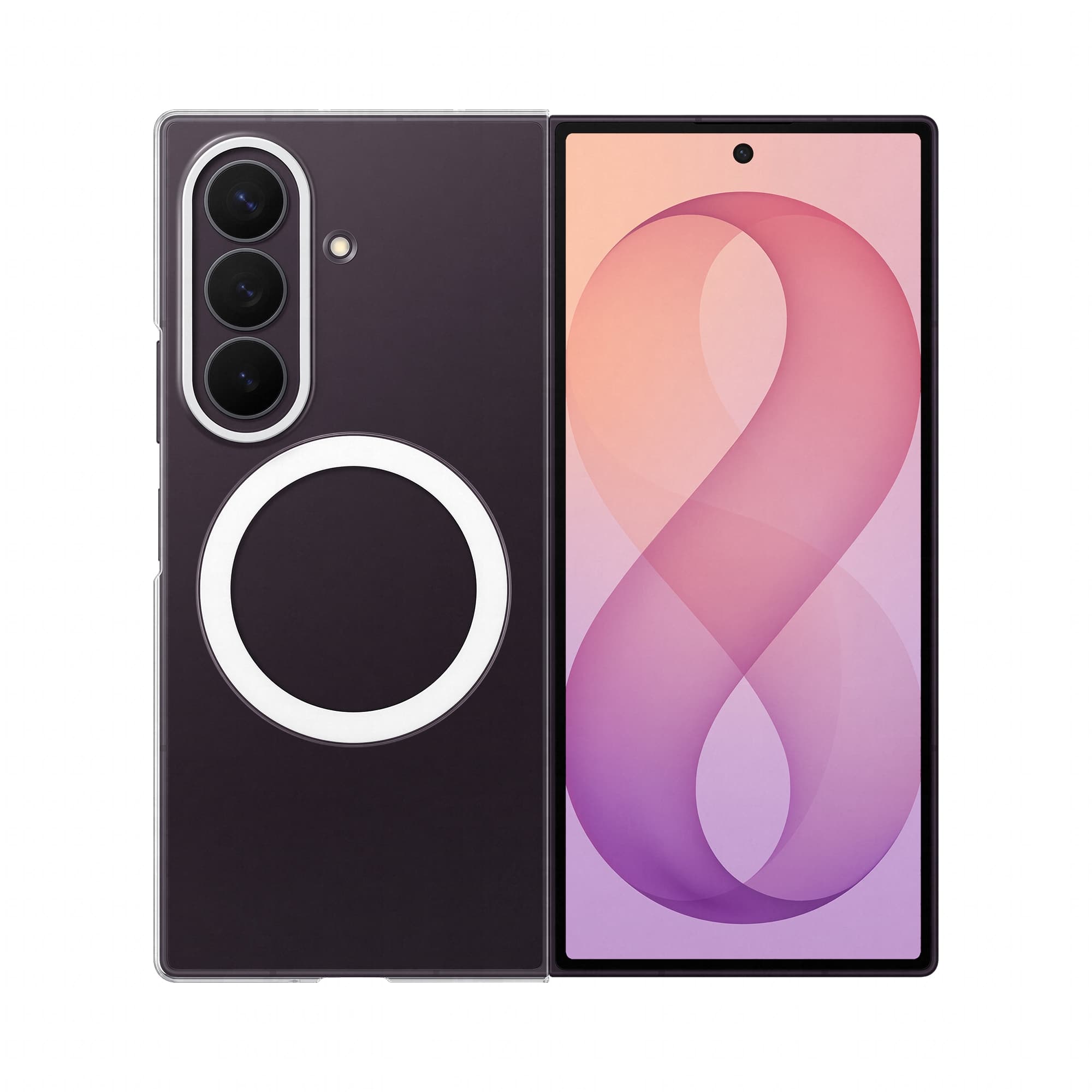 Samsung clear magnet case fold8 ultra — vue 1