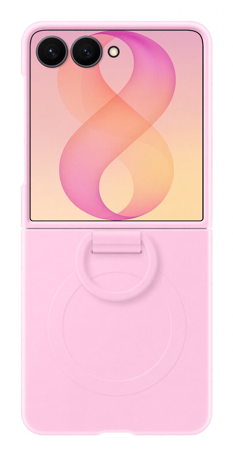 Samsung silicone ring case flip8 violet — vue 1