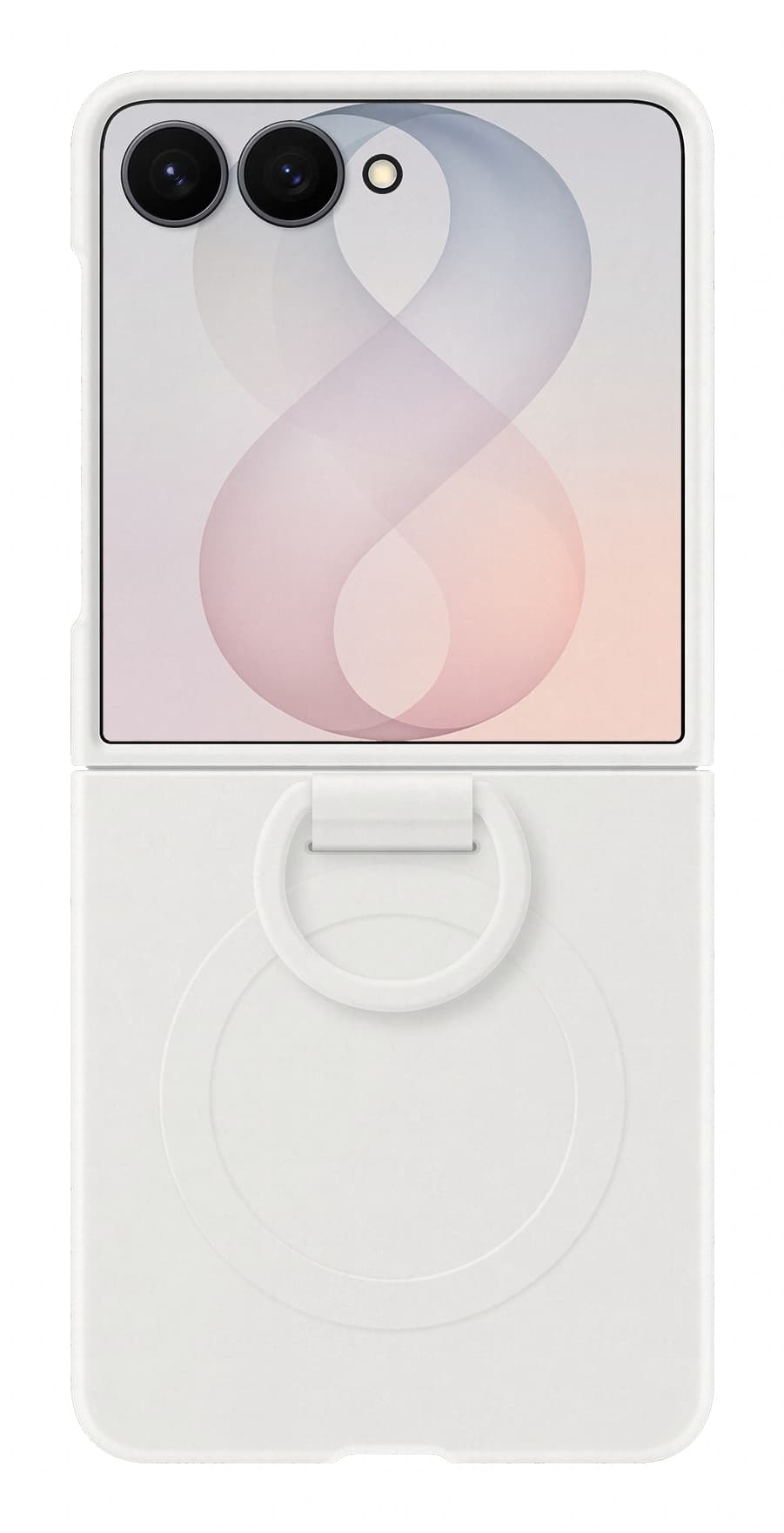 Samsung silicone ring case flip8 blanc — vue 1