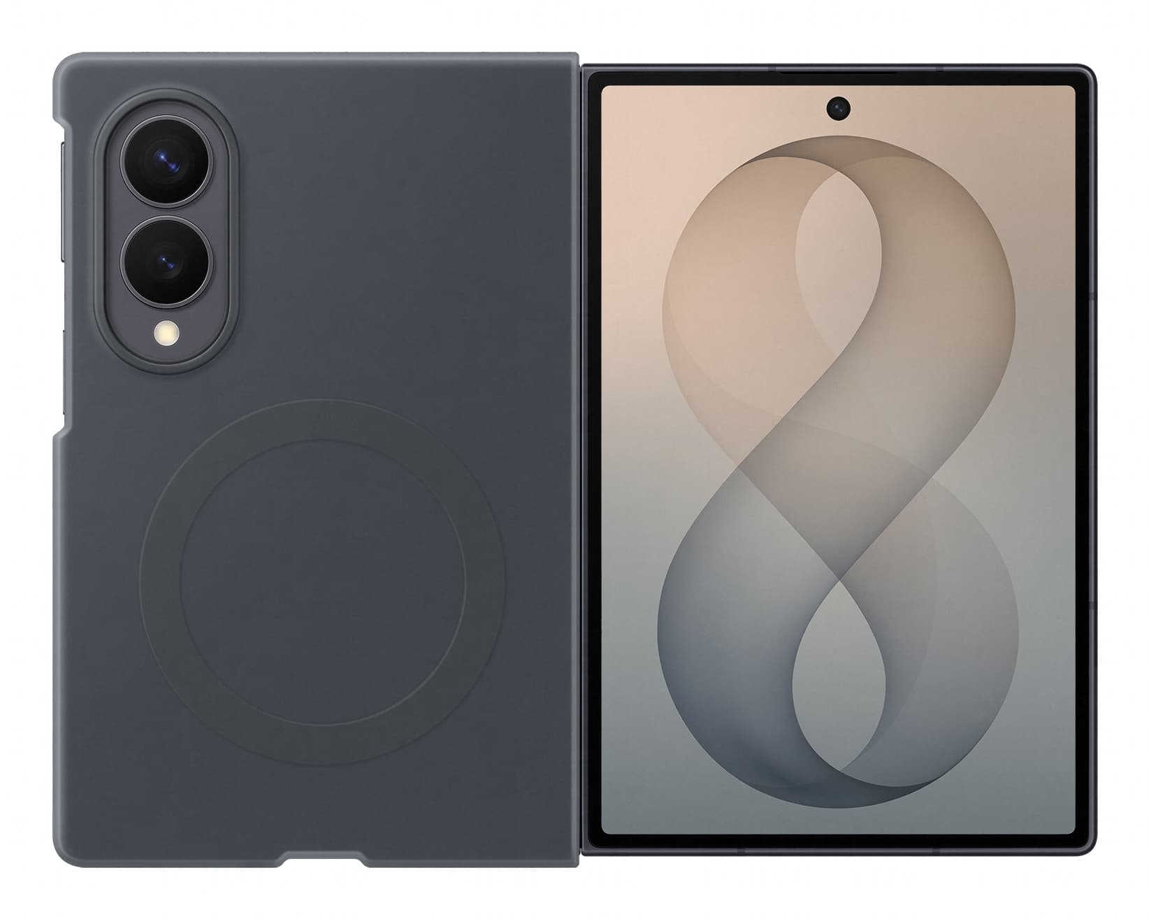 Samsung silicone case fold8 noir — vue 1