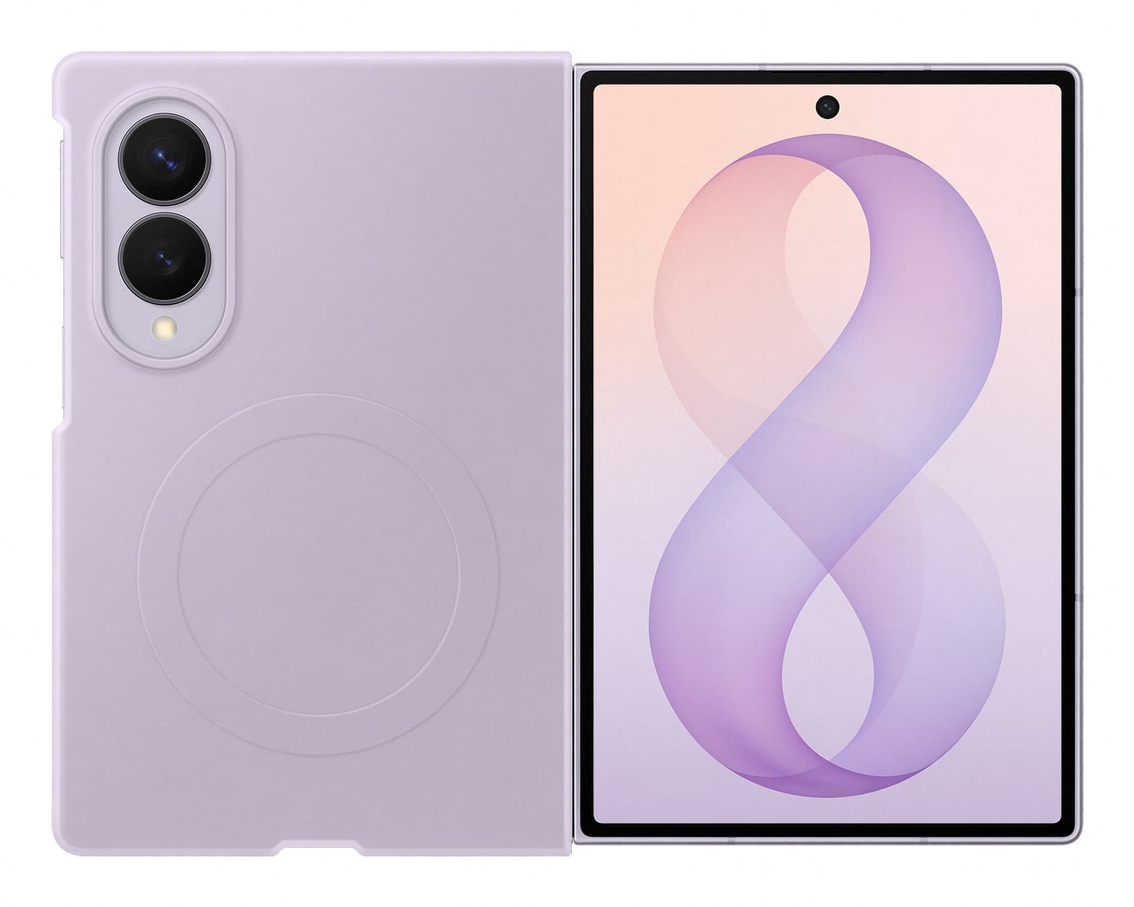 Samsung silicone case fold8 violet — vue 1