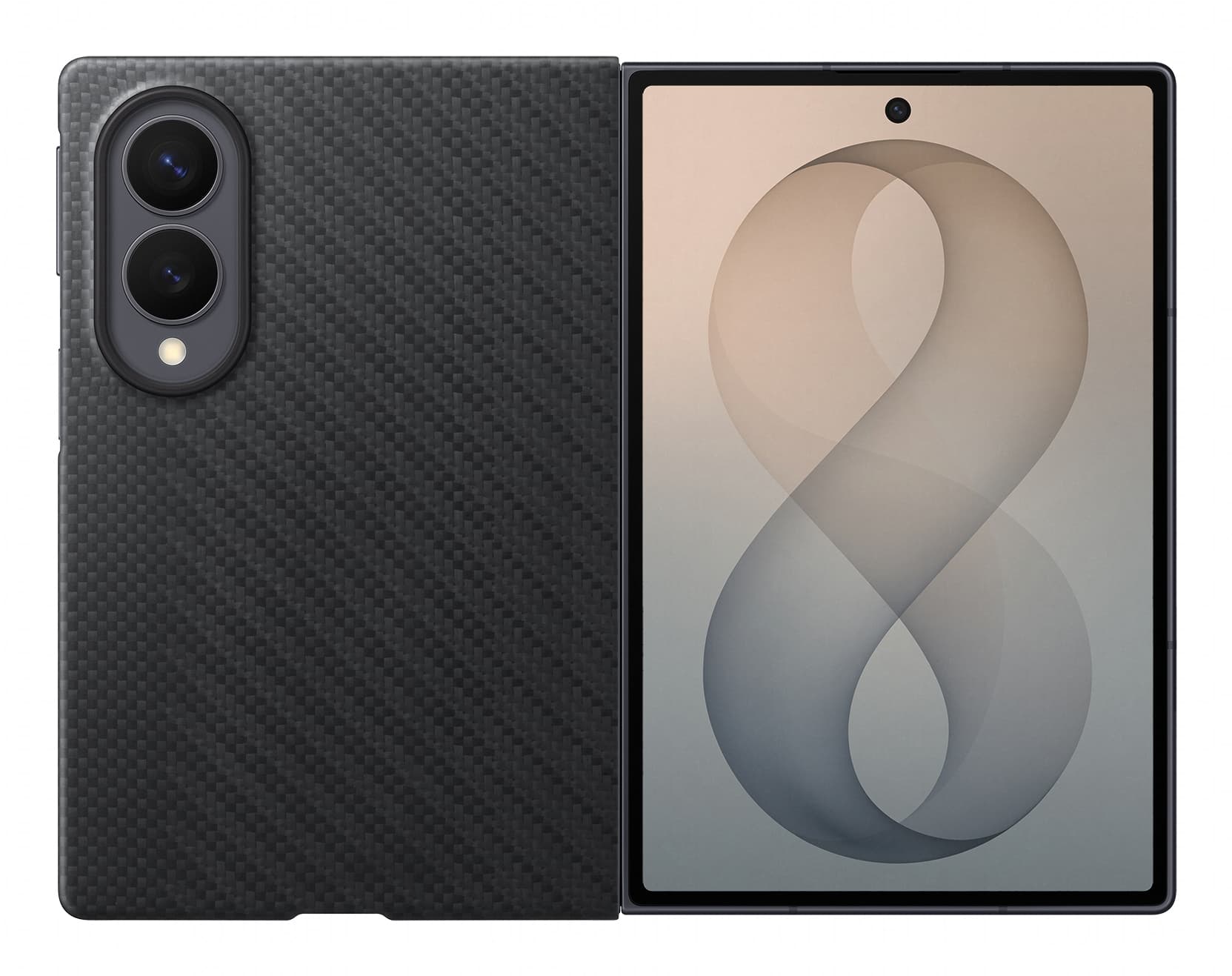 Samsung carbon magnet case fold8 noir — vue 1