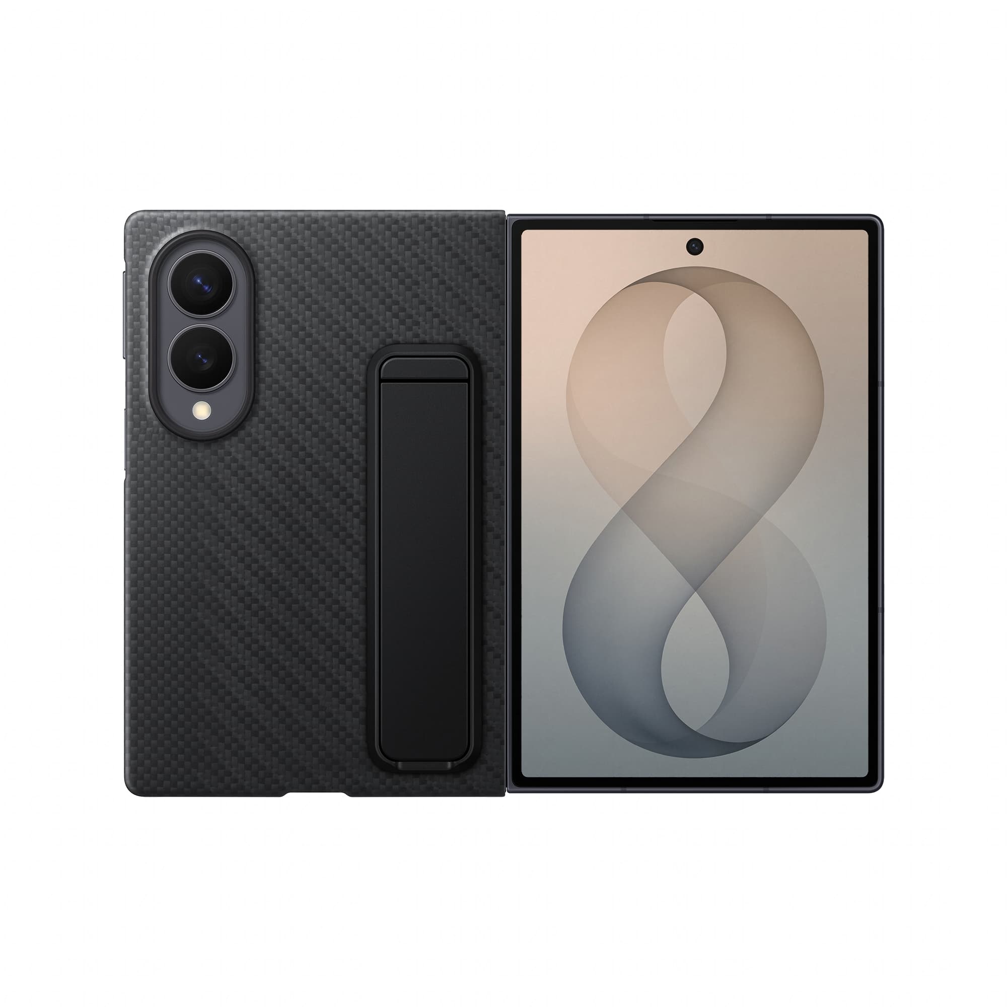 Samsung carbon standing case fold8 noir — vue 1