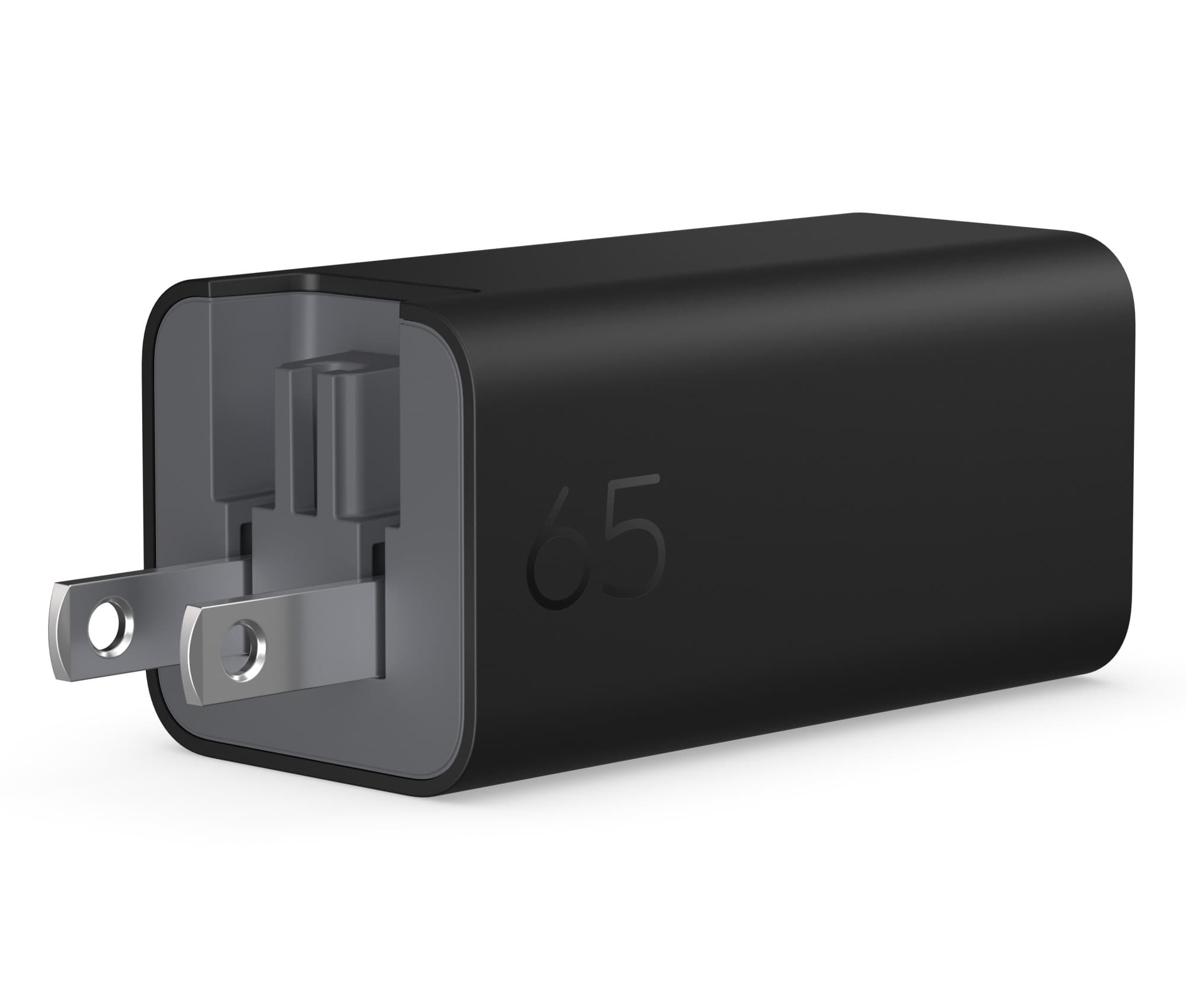 HP 65w gallium nitride wall charger euro — vue 1