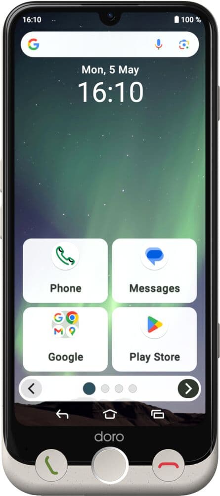 Doro aurora a30 smartphone bone white — vue 1