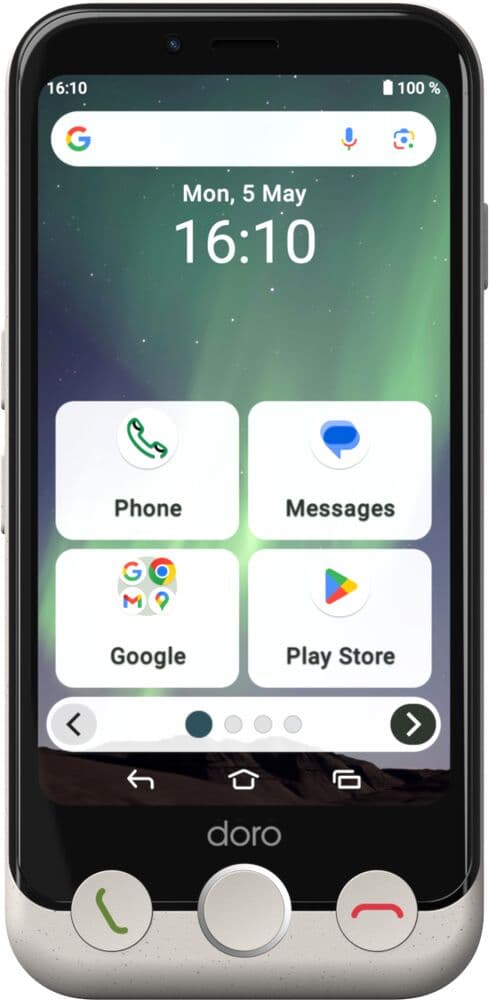 Doro aurora a10 smartphone bone white — vue 1