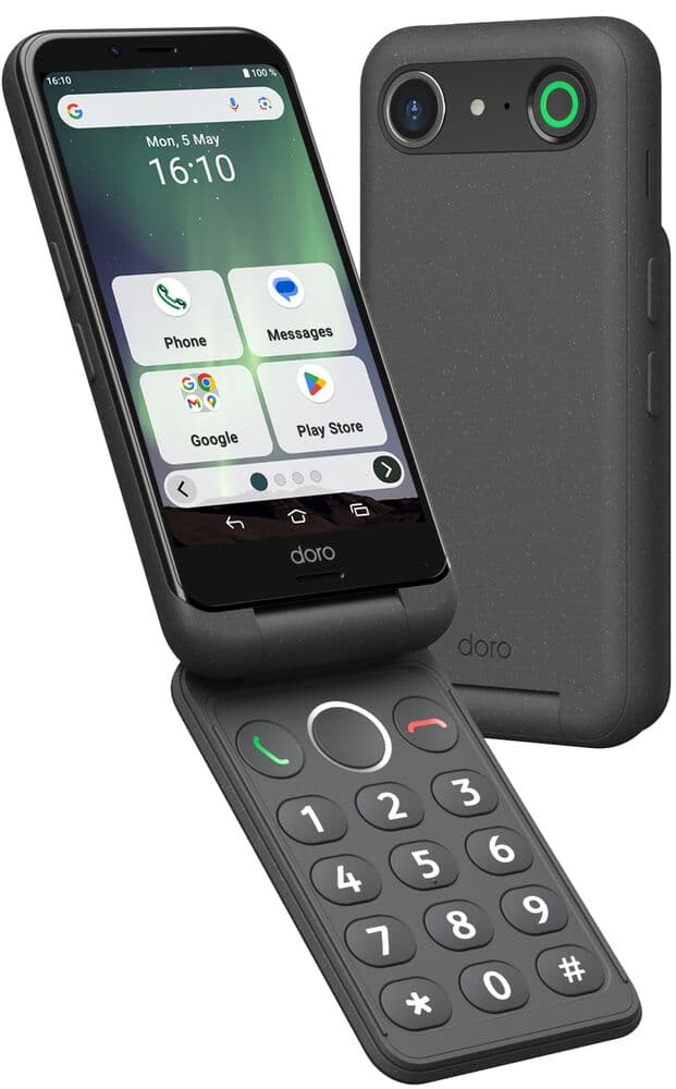 Doro aurora a20 smartflipphone graphite — vue 1