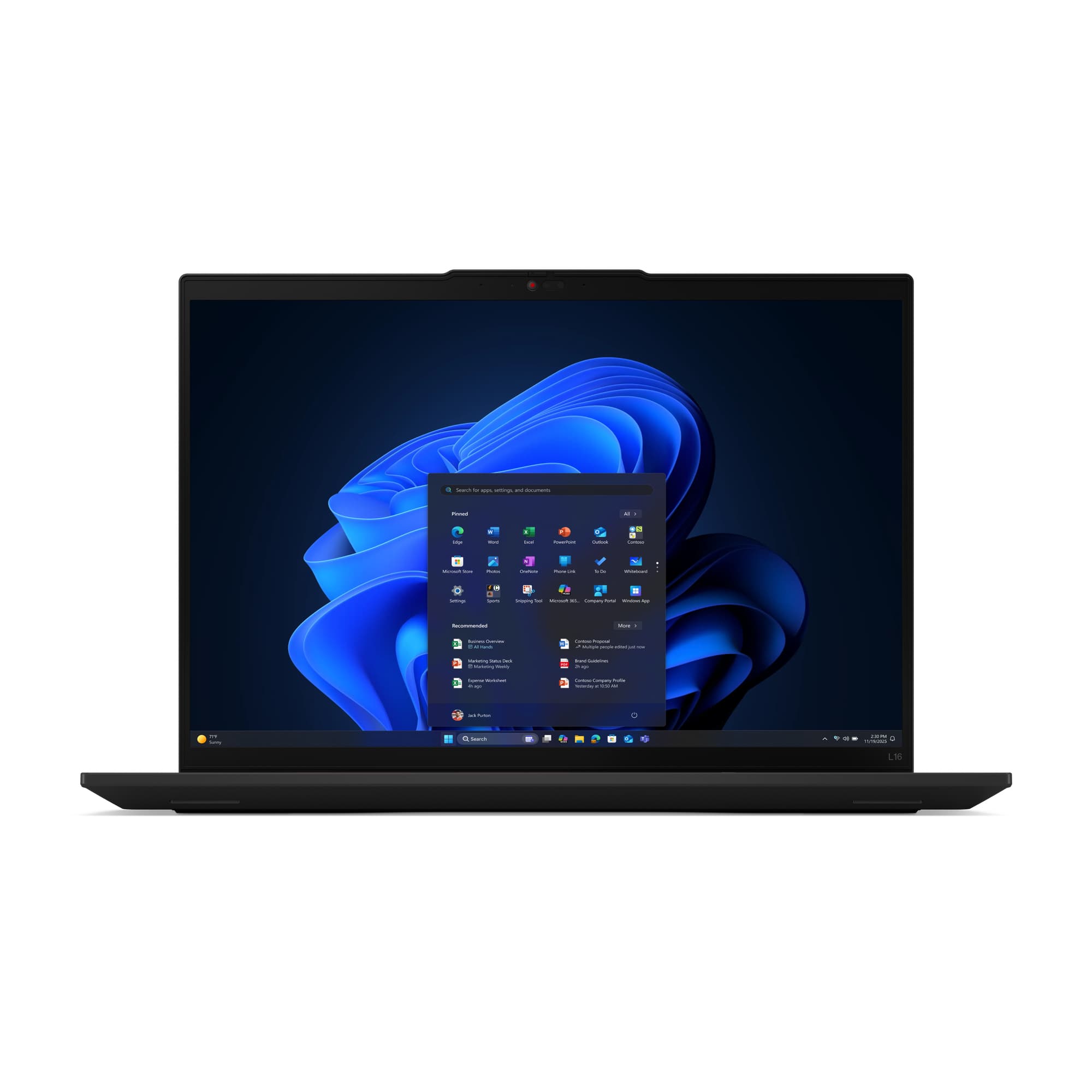 Lenovo thinkpad l16 gen 2 (intel) u7 255 — vue 1